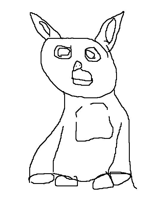 horrible cat drawing